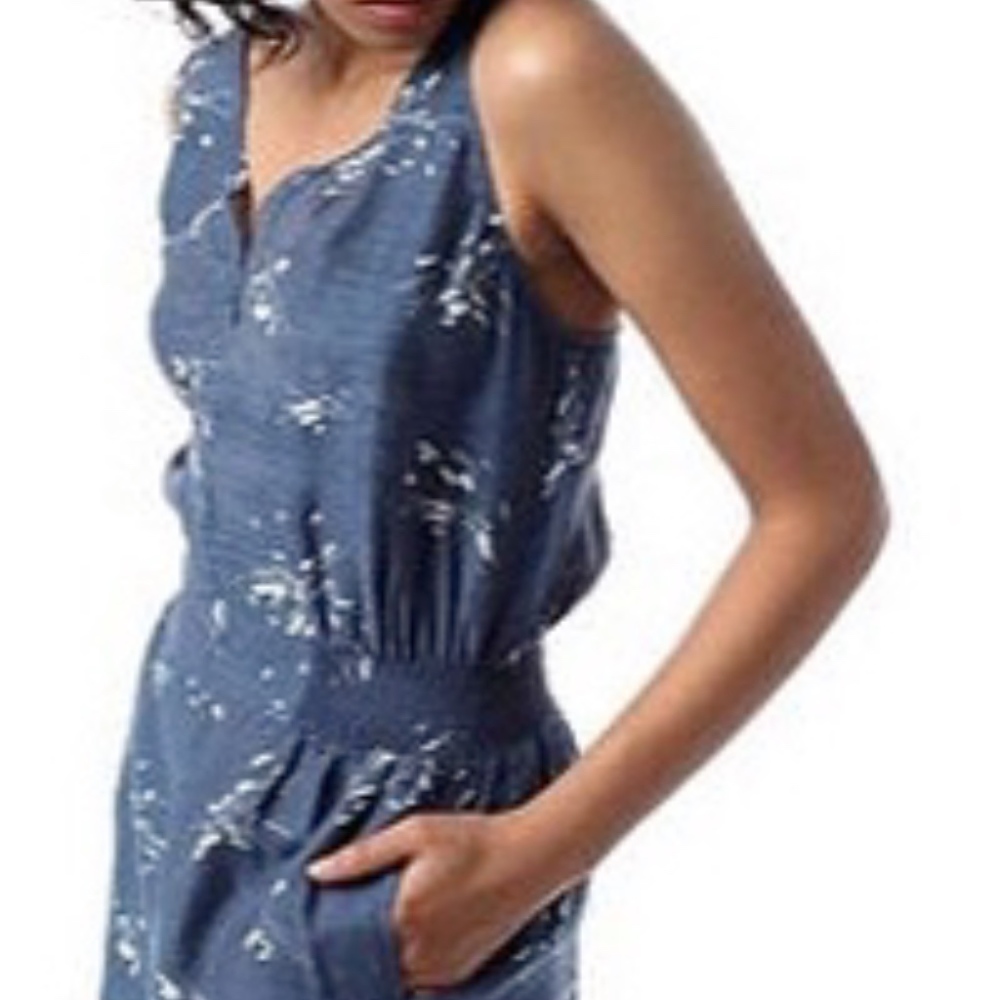 Urban Outfitters Blue & White Floral Romper